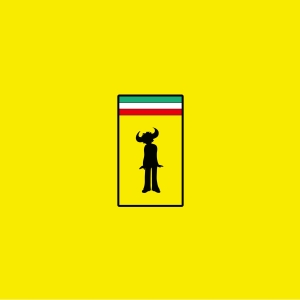 Yellow background with a bordered card showing a black silhouette of a person and a green–white–red stripe at the top.