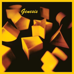 Abstract image with glowing yellow 3D cubes on a black background and a yellow border; the word Genesis appears in cursive at the top left.
